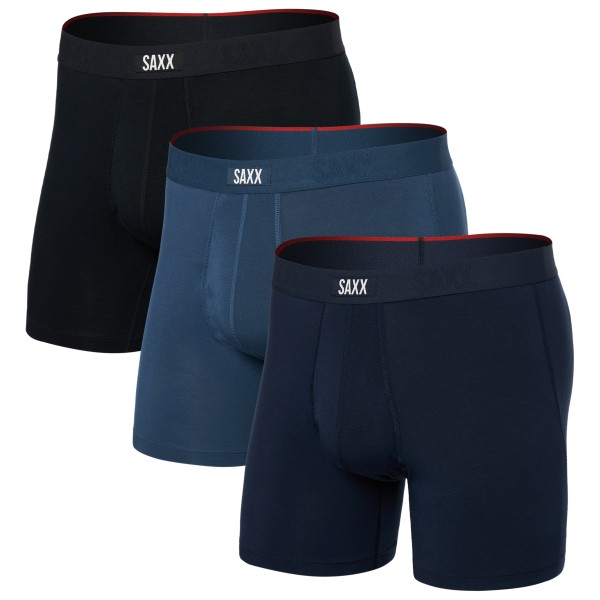 Saxx - Vibe Xtra Boxer Brief Fly 3-Pack - Kunstfaserunterwäsche Gr S blau Saxx - Vibe Xtra Boxer Brief Fly 3-Pack - Kunstfaserunterwäsche Gr S blau von Saxx