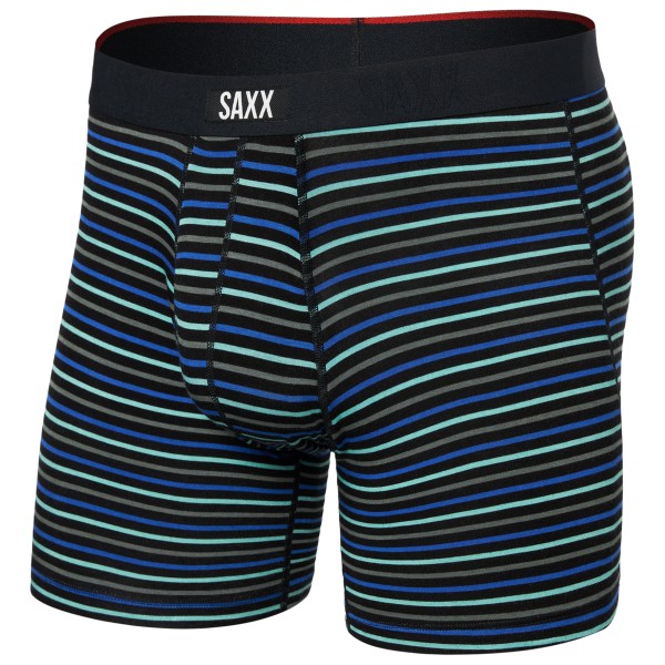 Saxx - Vibe Xtra Boxer Brief Fly - Kunstfaserunterwäsche Gr S schwarz von Saxx