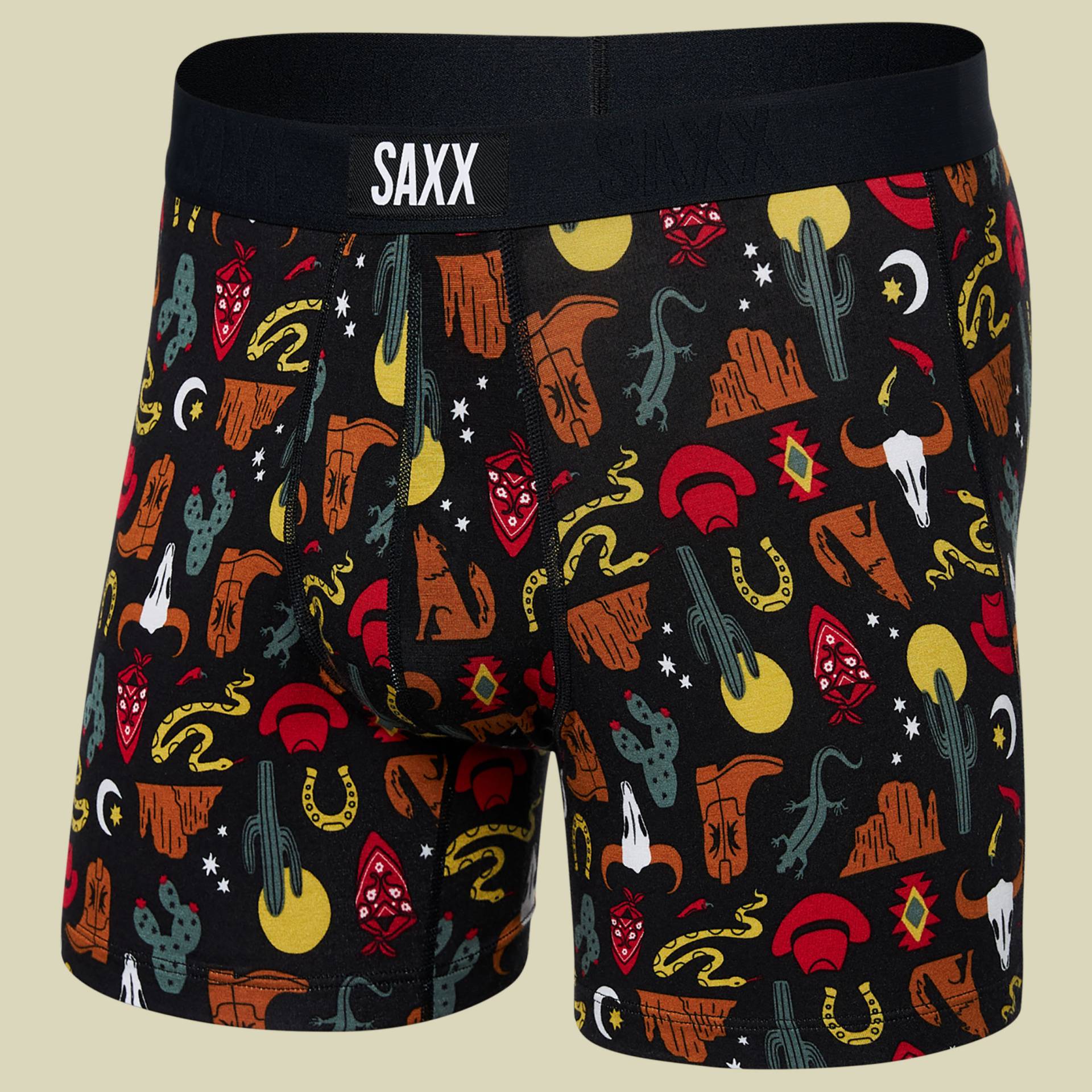 Vibe Super Soft Boxer Brief grau S - desert daze- faded black von Saxx