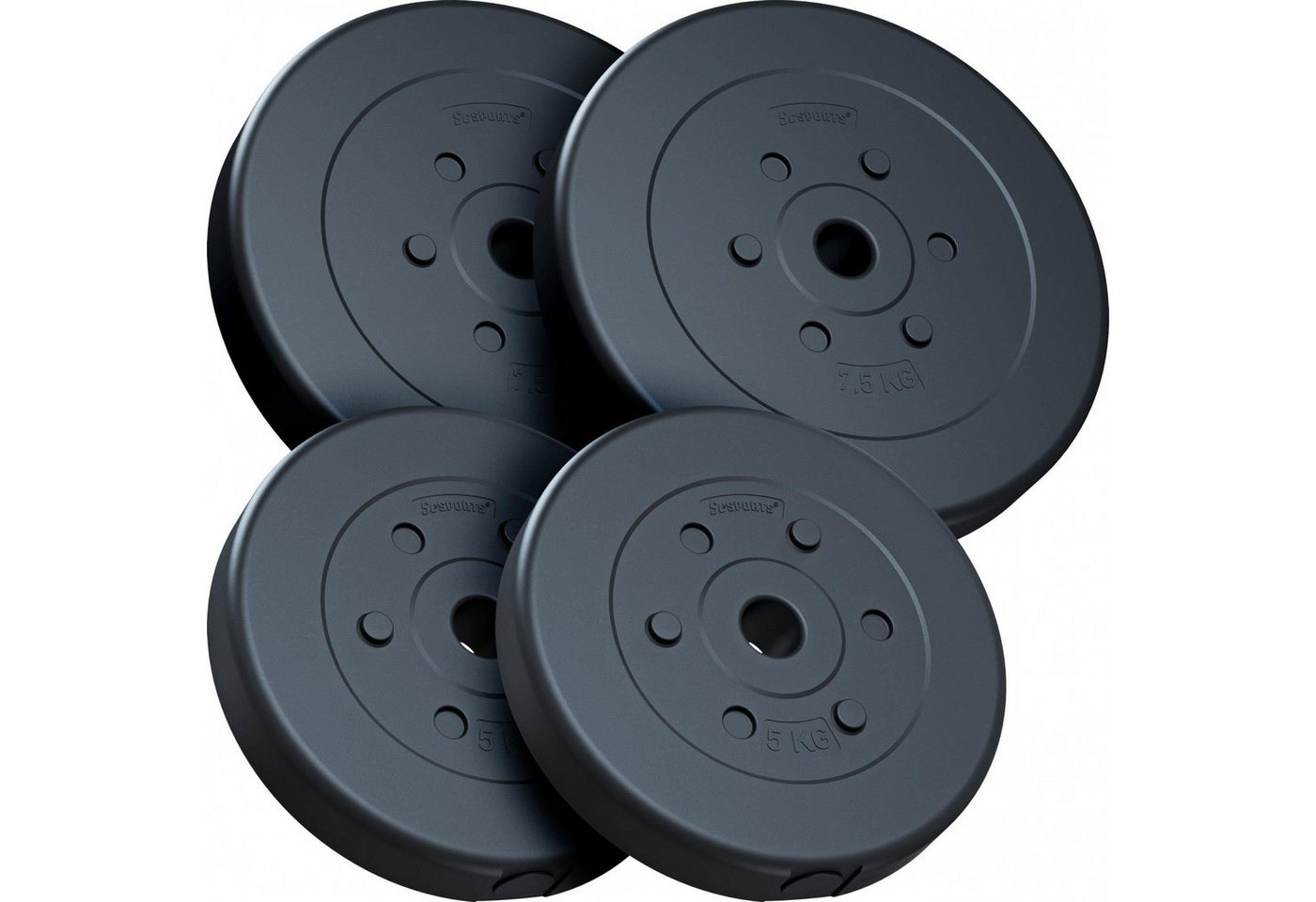 ScSPORTS® Hantelscheiben Set Ø 30mm Kunststoff Gewichtsscheiben Gewichte Fitness von ScSPORTS®