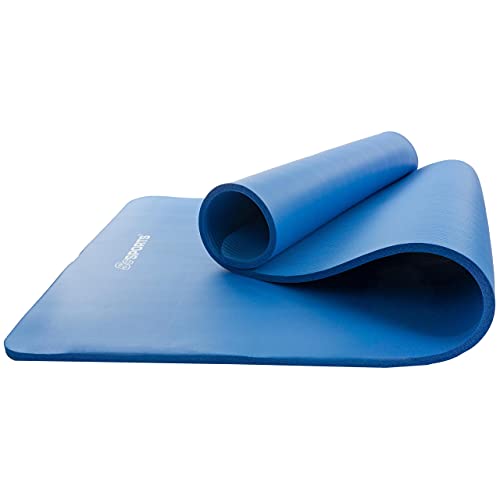 ScSPORTS® Yogamatte - 190 x 80 cm, 1,5 cm Stärke, Rutschfest, Faltbar, mit Tragegurt, Mehrere Farben - Gymnastikmatte, Sportmatte, Fitnessmatte, Trainingsmatte für Fitness, Pilates, Sport (Dunkelblau) von ScSPORTS