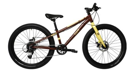 scamp kinder mountainbike highfox microshift mezzo 8v 24   braun gelb von Scamp