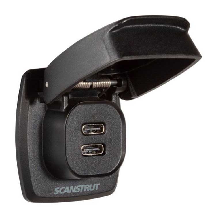 Scanstrut Flip Pro Max Dual Usb-c Charging Connector Silber Scanstrut Flip Pro Max Dual Usb-c Charging Connector Silber von Scanstrut