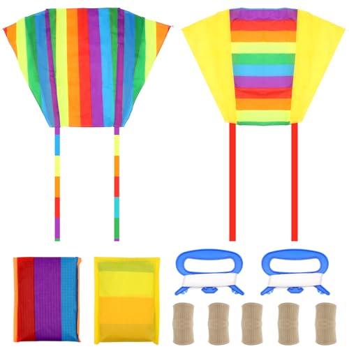 Scettar 2 Stück Drachen Kinder, Lenkdrachen Kinder für Anfänger, Flugdrachen Kinder, Pocket Kite für Outdoor-Aktivitäten, Geschenk, Wird mit 5 Hautfarbenen Fingerschützern Geliefert Scettar 2 Stück Drachen Kinder, Lenkdrachen Kinder für Anfänger, Flugdrachen Kinder, Pocket Kite für Outdoor-Aktivitäten, Geschenk, Wird mit 5 Hautfarbenen Fingerschützern Geliefert von Scettar