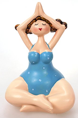 Yoga Dame im Badeanzug blau sitzend 12 cm Mädchen Rubensfrau mollige Dame Badenixe Dicke Frau Badezimmer Figur Schwimmerin Yoga Dame im Badeanzug blau sitzend 12 cm Mädchen Rubensfrau mollige Dame Badenixe Dicke Frau Badezimmer Figur Schwimmerin von FOXCUP