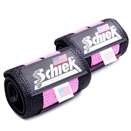 Schiek Sports 1112 Handgelenkbandagen, robust, 30,5 cm, Pink/Schwarz von Schiek