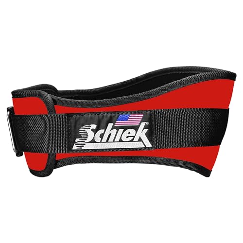 Schiek Sports Gürtel, unisex, bequem justierbar, Rückenbreite 15 cm, Unisex, SG_B00151Y694_US, rot, L von Schiek