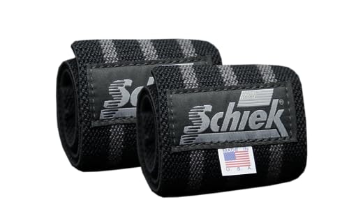 Schiek Sports Black Out Elastische Handgelenkbandagen, Baumwolle, 30,5 cm, Schwarz/Silber Schiek Sports Black Out Elastische Handgelenkbandagen, Baumwolle, 30,5 cm, Schwarz/Silber von Schiek