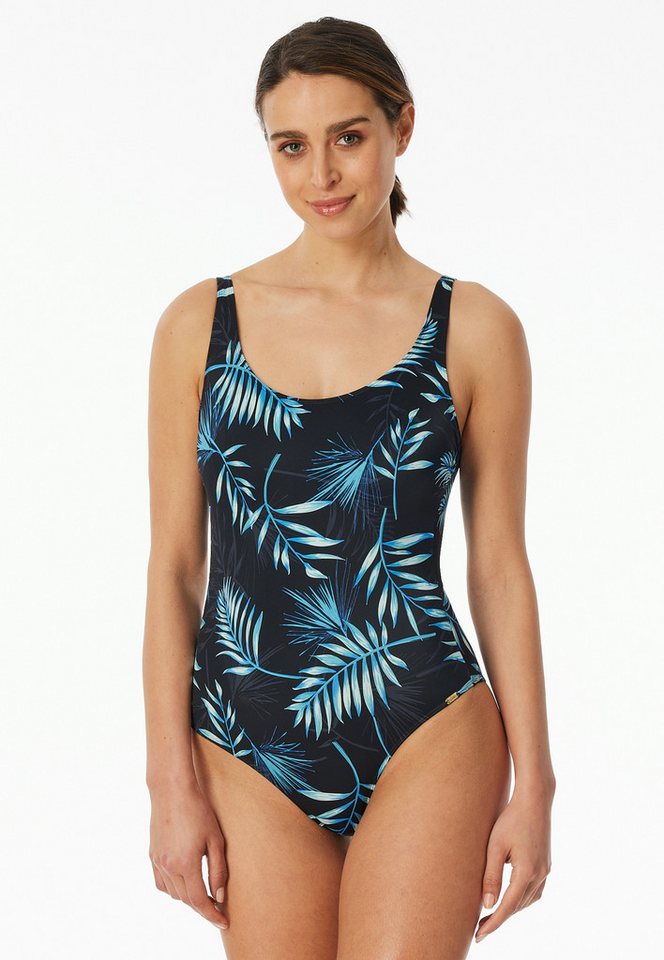 Schiesser Badeanzug Aqua mit Palmenblattmuster, sportive Passform Schiesser Badeanzug Aqua mit Palmenblattmuster, sportive Passform von Schiesser