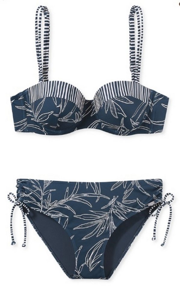 Schiesser Bandeau-Bikini Set Softcups + Midi-Slip Set Ocean Blue M 38 B Schiesser Bandeau-Bikini Set Softcups + Midi-Slip Set Ocean Blue M 38 B von Schiesser