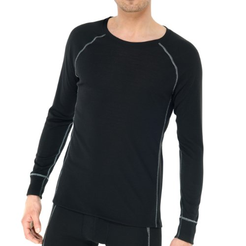 Schiesser Herren Shirt 1/1 Arm Unterhemd, Schwarz, XL EU von Schiesser