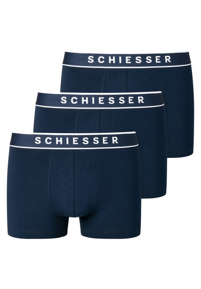 Schiesser Retro Boxer 3er Pack - 95/5 - Organic Cotton (Spar-Set, 3-St) Retro Short / Pant - Baumwolle - Ohne Eingriff - von Schiesser