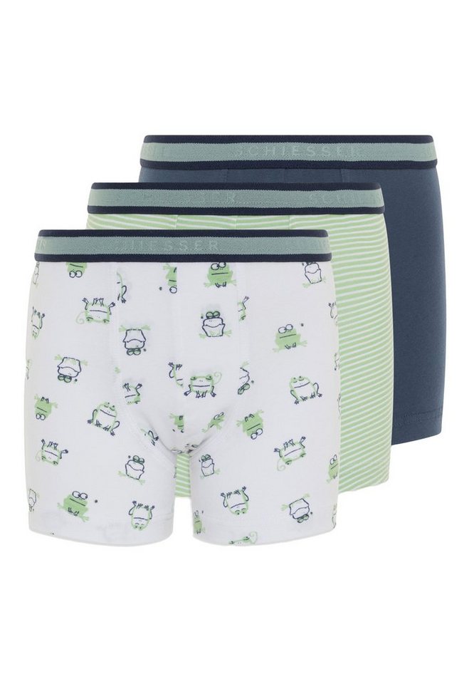 Schiesser Retro Boxer 3er Pack Kids Boys 95/5 Organic Cotton (Spar-Set, 3-St) Retro Short / Pant - Baumwolle - ohne Eingriff - Atmungsaktiv von Schiesser