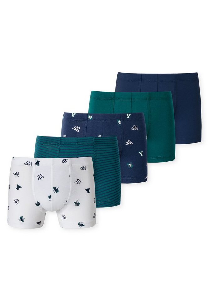 Schiesser Retro Boxer 5er Pack 95/5 Organic Cotton (Spar-Set, 5-St) Retro Short / Pant - Baumwolle - Pants mit komfortablem Beinausschnitt von Schiesser