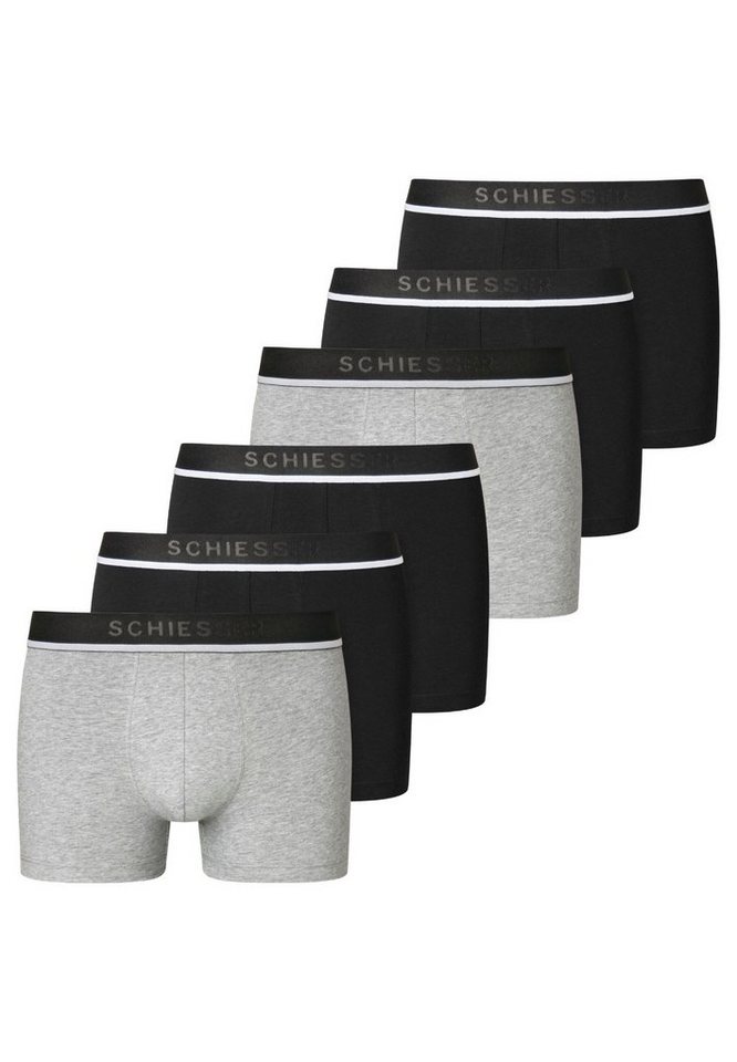 Schiesser Retro Boxer 6er Pack - 95/5 - Organic Cotton (Spar-Set, 6-St) Retro Short / Pant - Baumwolle - Ohne Eingriff - von Schiesser