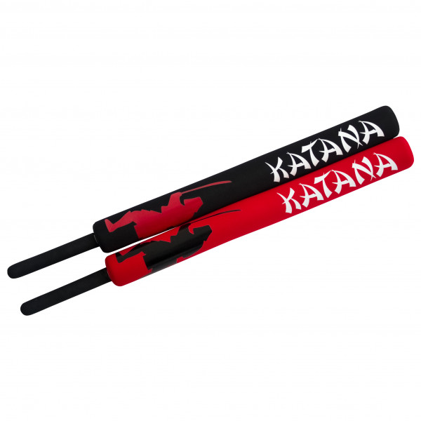 Schildkröt Fun Sports - Katana Soft Schwerter Set - Strandspielzeug Gr 80 cm, Ø 6 cm rot/schwarz von Schildkröt Fun Sports
