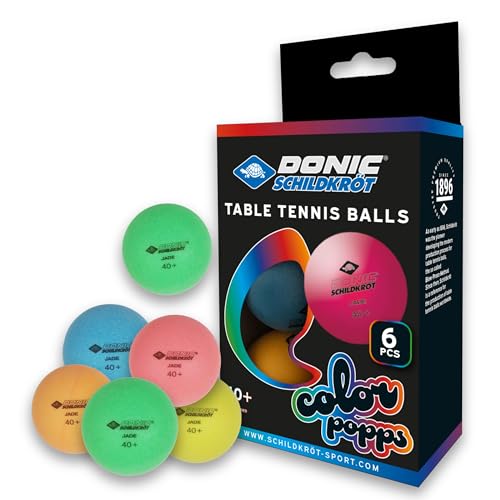 Donic-Schildkröt Tischtennisball Colour Popps, 6 farbige Bälle in Poly 40+ Qualität, 649015, bunt Donic-Schildkröt Tischtennisball Colour Popps, 6 farbige Bälle in Poly 40+ Qualität, 649015, bunt von Schildkröt