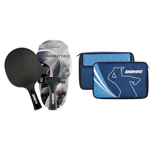 Donic-Schildkröt Tischtennisschläger Carbon CarboTec 900, Schwarz, One-Piece Konstruktion & Donic-Schildkröt Tischtennis Schlägerhülle Legends, Hülle für bis zu zwei Tischtennisschläger, 818540 Donic-Schildkröt Tischtennisschläger Carbon CarboTec 900, Schwarz, One-Piece Konstruktion & Donic-Schildkröt Tischtennis Schlägerhülle Legends, Hülle für bis zu zwei Tischtennisschläger, 818540 von Schildkröt