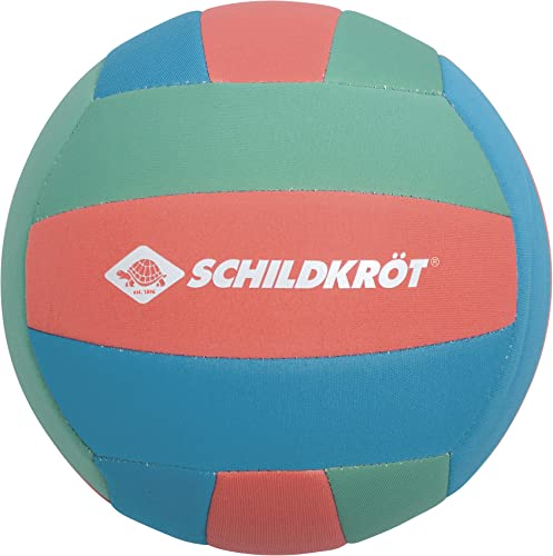 Schildkröt® Beachvolleyball Tropical, Neopren Volleyball Größe 5, Ø 21 cm, normale Größe, Volley mit griffiger textiler Oberfläche, salzwasserfest, ideal für Strand & Garten, 970291 von Schildkröt