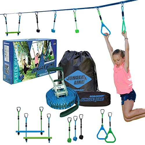 Schildkröt® Jungle Line Hangelparcours Set für Kinder und Erwachsene, 11 Meter, Outdoor Ninja Parcours, 7 robuste Hindernisse von Schildkröt