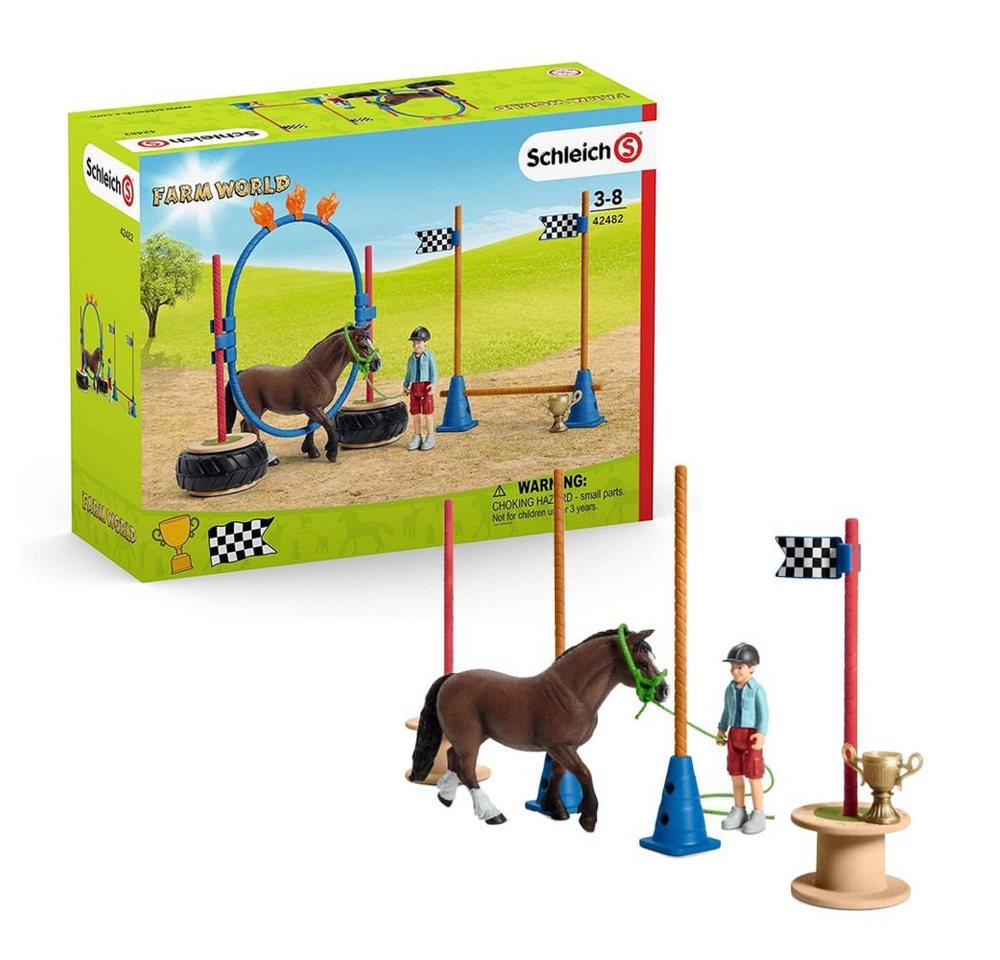 Schleich® Spielfigur Pony Agility Rennen Schleich Sammel-Figur Set Pferde Farm World von Schleich®