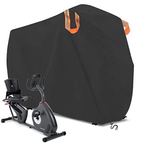 Schleuder Heimtrainer Abdeckung Ergometer Adabdeckung Liegerad, Heimtrainer Adabdeckung- 420D Heavy Duty Ripstop Material Winddicht Anti UV, für den Innen- und Außeneinsatz. (76x168x122cm) von Schleuder