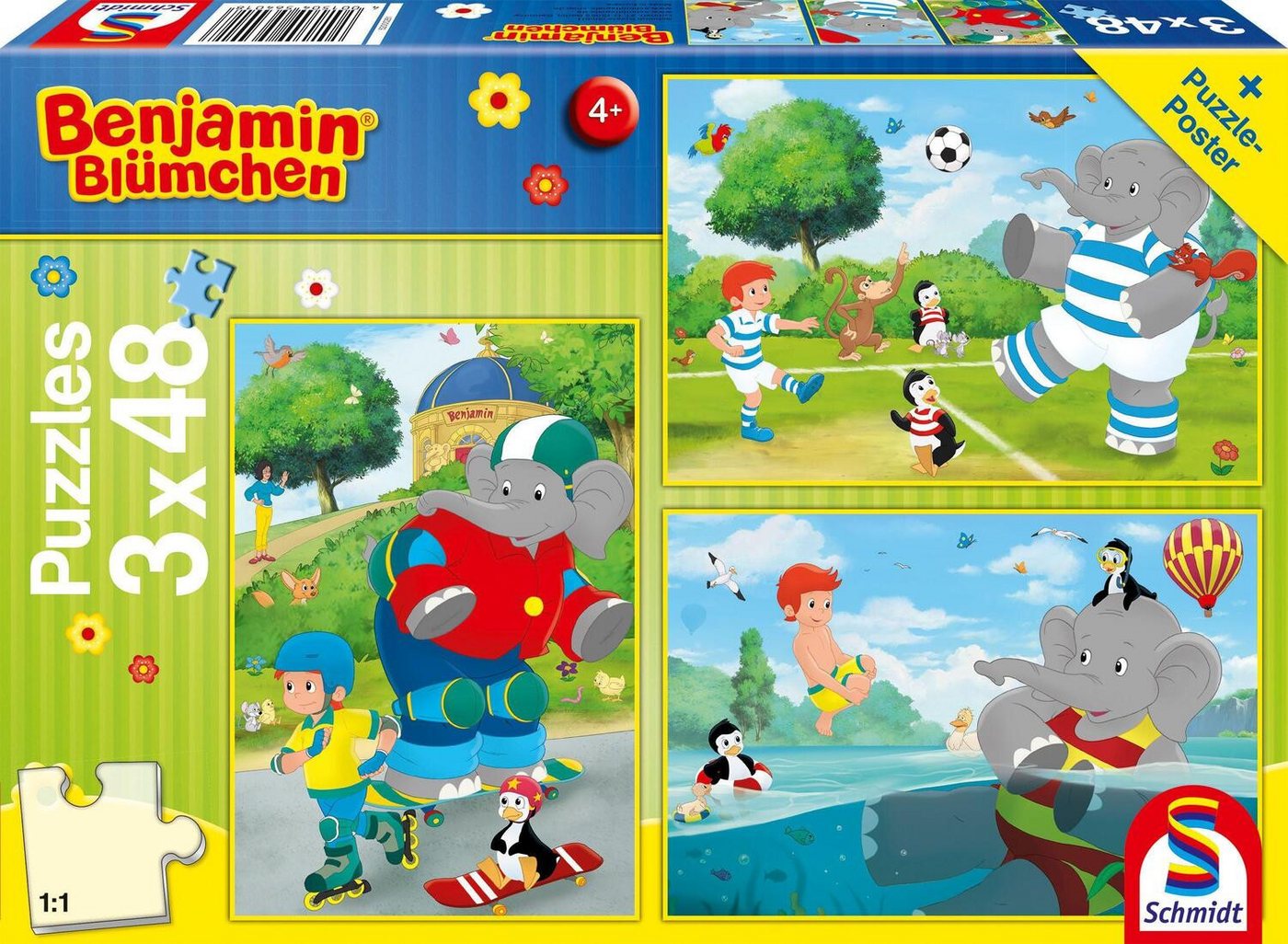 Schmidt Spiele Puzzle Sport und Spiel mit Törööö!, 3x48 Teile, 48 Puzzleteile von Schmidt Spiele