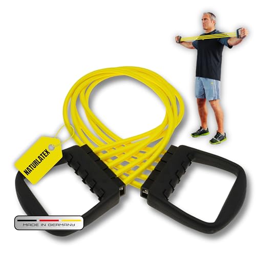 Deuser Expander Original mit Griffen, Gelb 10-50 kg, Seit über 50 Jahren gefertigt in Solingen, Deutschland, Aus Naturlatex, Für Krafttraining/Fitness/Sport/Klimmzug/Yoga Deuser Expander Original mit Griffen, Gelb 10-50 kg, Seit über 50 Jahren gefertigt in Solingen, Deutschland, Aus Naturlatex, Für Krafttraining/Fitness/Sport/Klimmzug/Yoga von Deuser