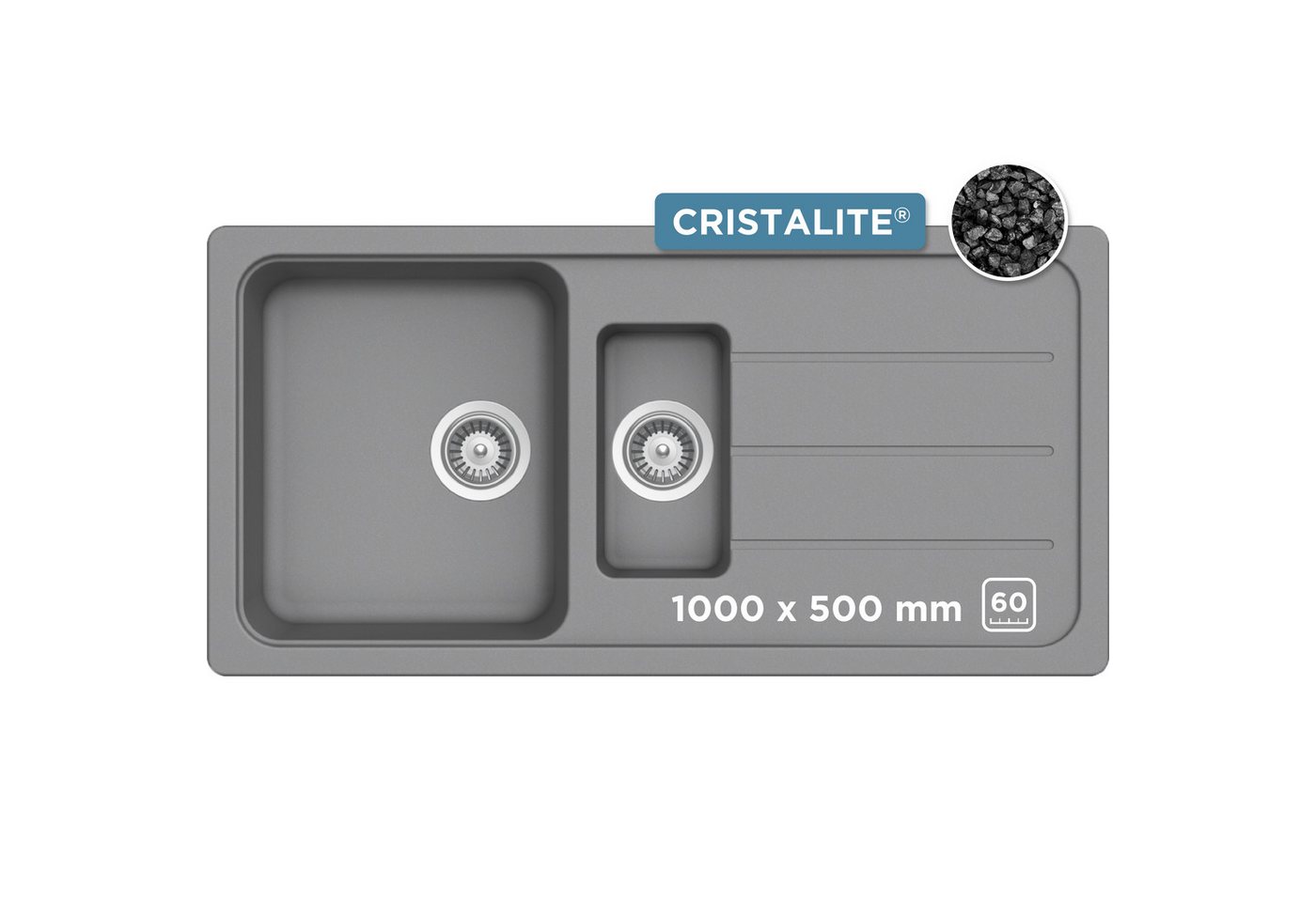 Schock Granitspüle Formhaus, rechteckig, 100/50 cm, mit Restebecken Schock Granitspüle Formhaus, rechteckig, 100/50 cm, mit Restebecken von Schock