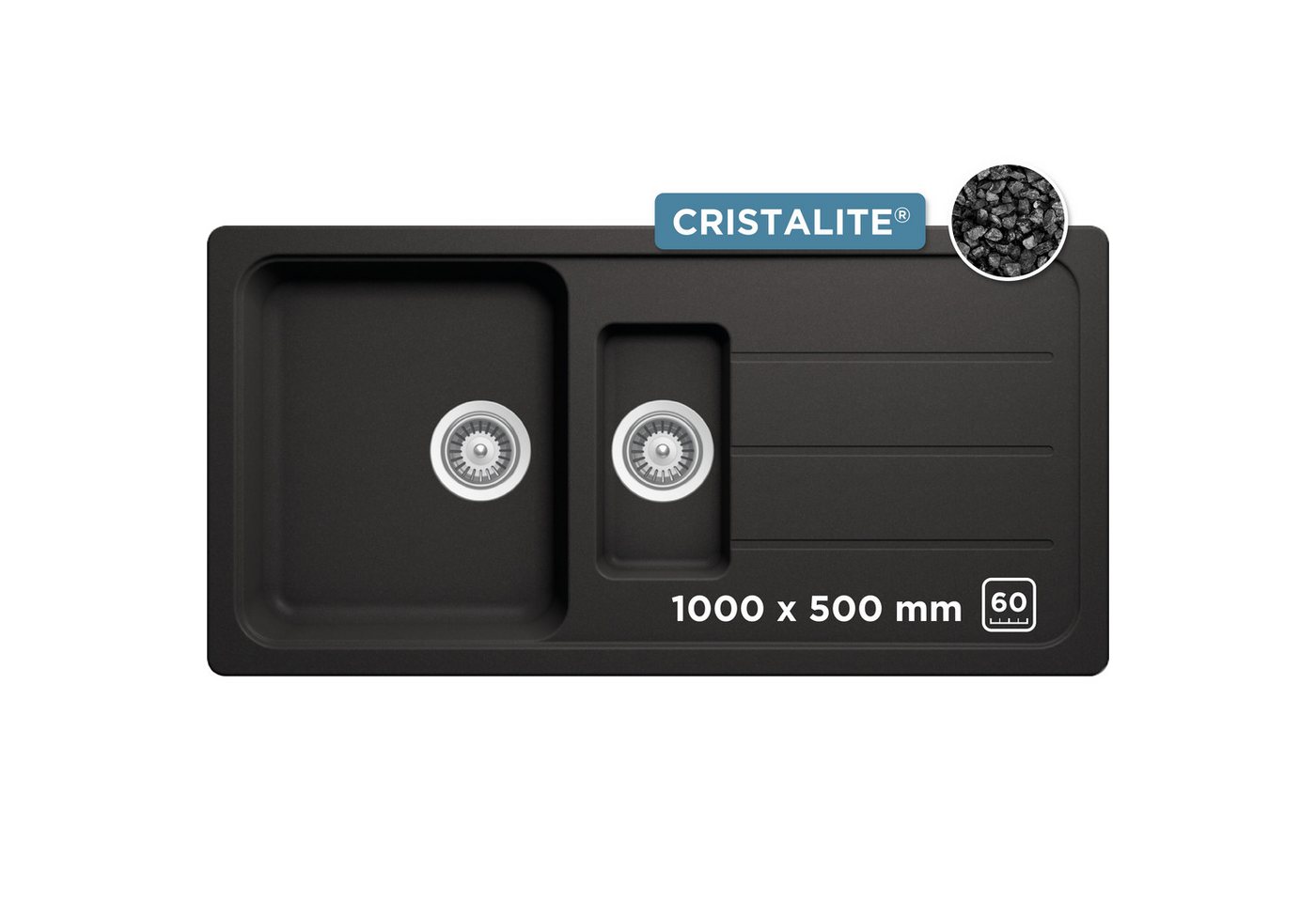 Schock Granitspüle Formhaus, rechteckig, 100/50 cm, mit Restebecken Schock Granitspüle Formhaus, rechteckig, 100/50 cm, mit Restebecken von Schock