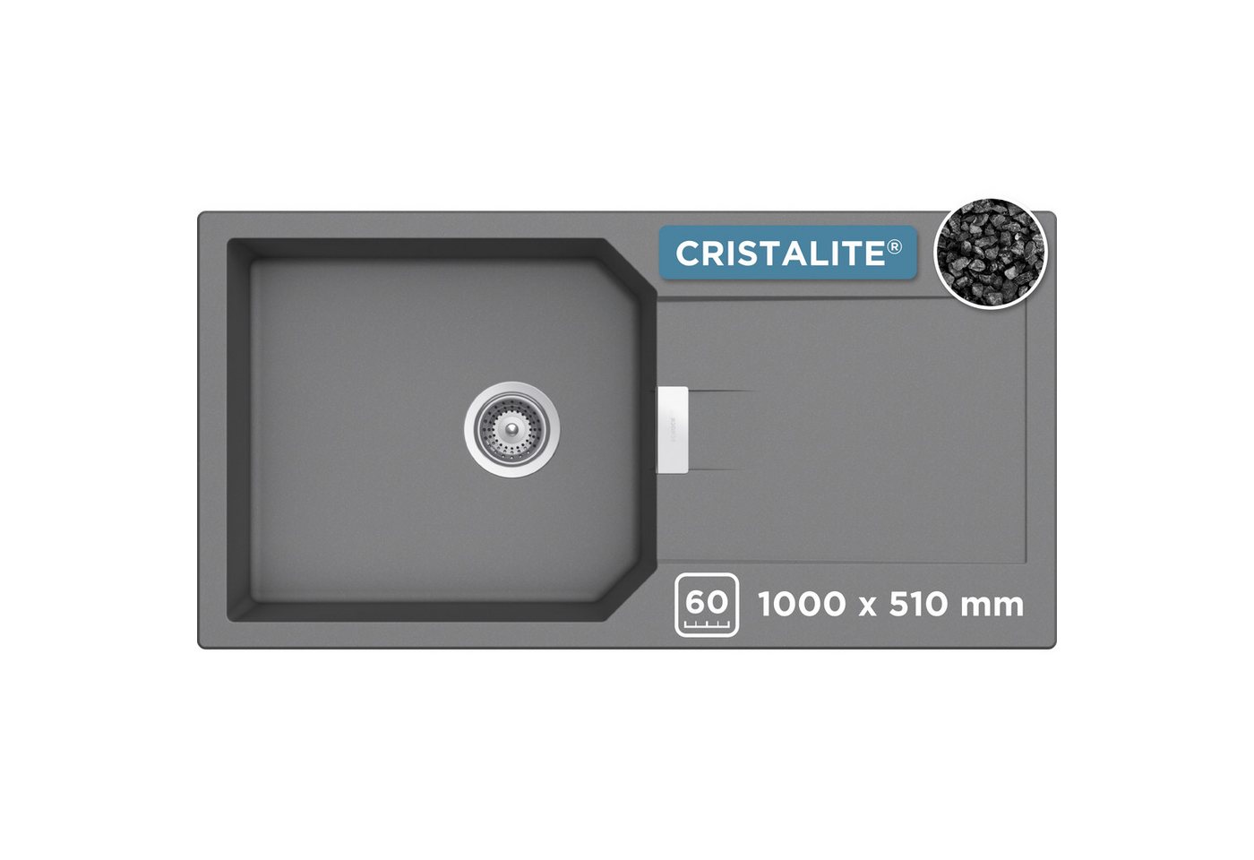 Schock Granitspüle Manhattan D-100L, rechteckig, 100/51 cm Schock Granitspüle Manhattan D-100L, rechteckig, 100/51 cm von Schock