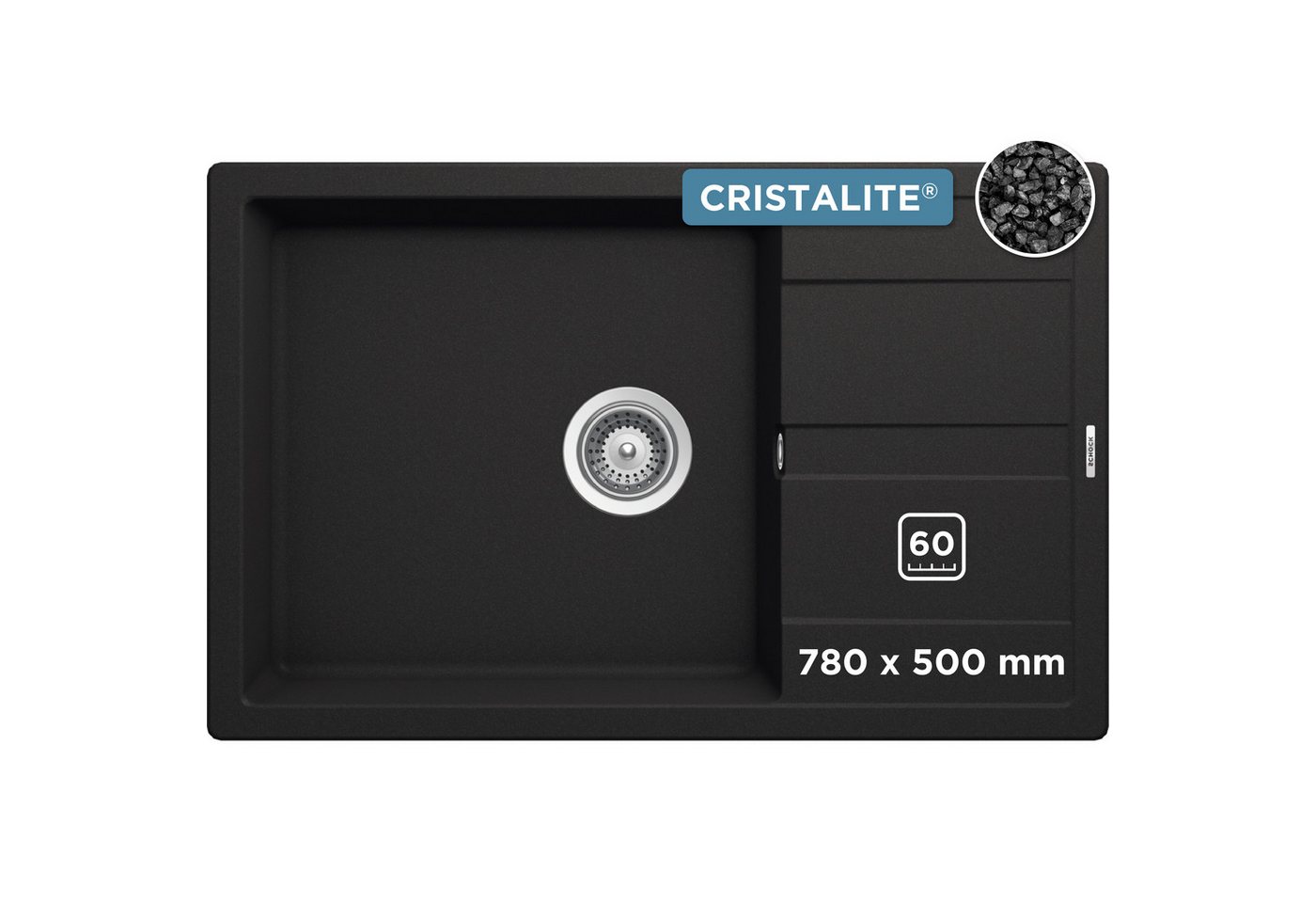 Schock Granitspüle Manhattan D-100LS, rechteckig, 78/50 cm Schock Granitspüle Manhattan D-100LS, rechteckig, 78/50 cm von Schock