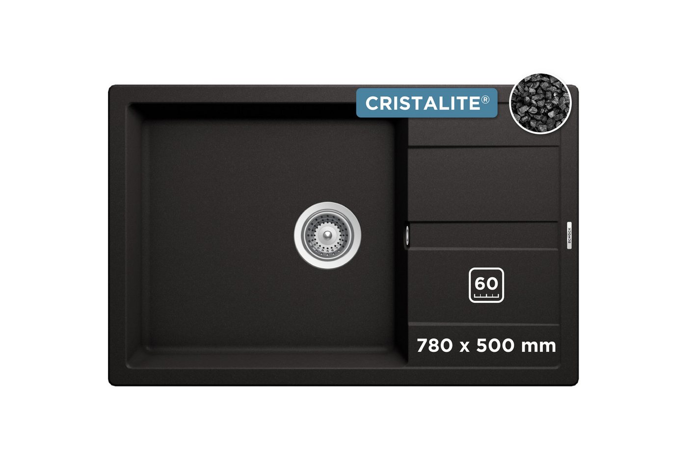 Schock Granitspüle Manhattan D-100LS, rechteckig, 78/50 cm Schock Granitspüle Manhattan D-100LS, rechteckig, 78/50 cm von Schock