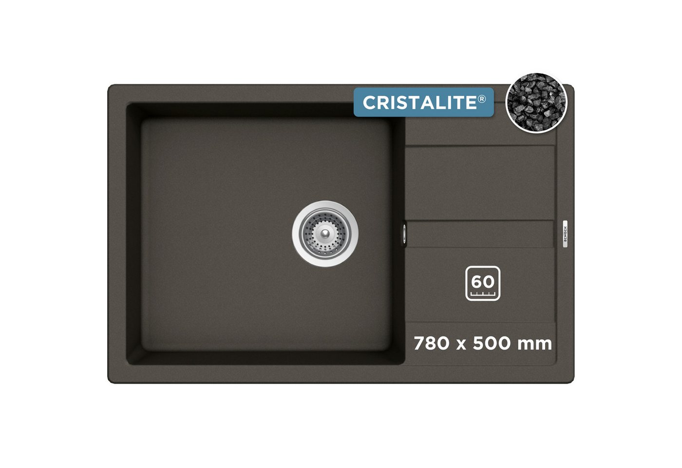 Schock Granitspüle Manhattan D-100LS, rechteckig, 78/50 cm Schock Granitspüle Manhattan D-100LS, rechteckig, 78/50 cm von Schock