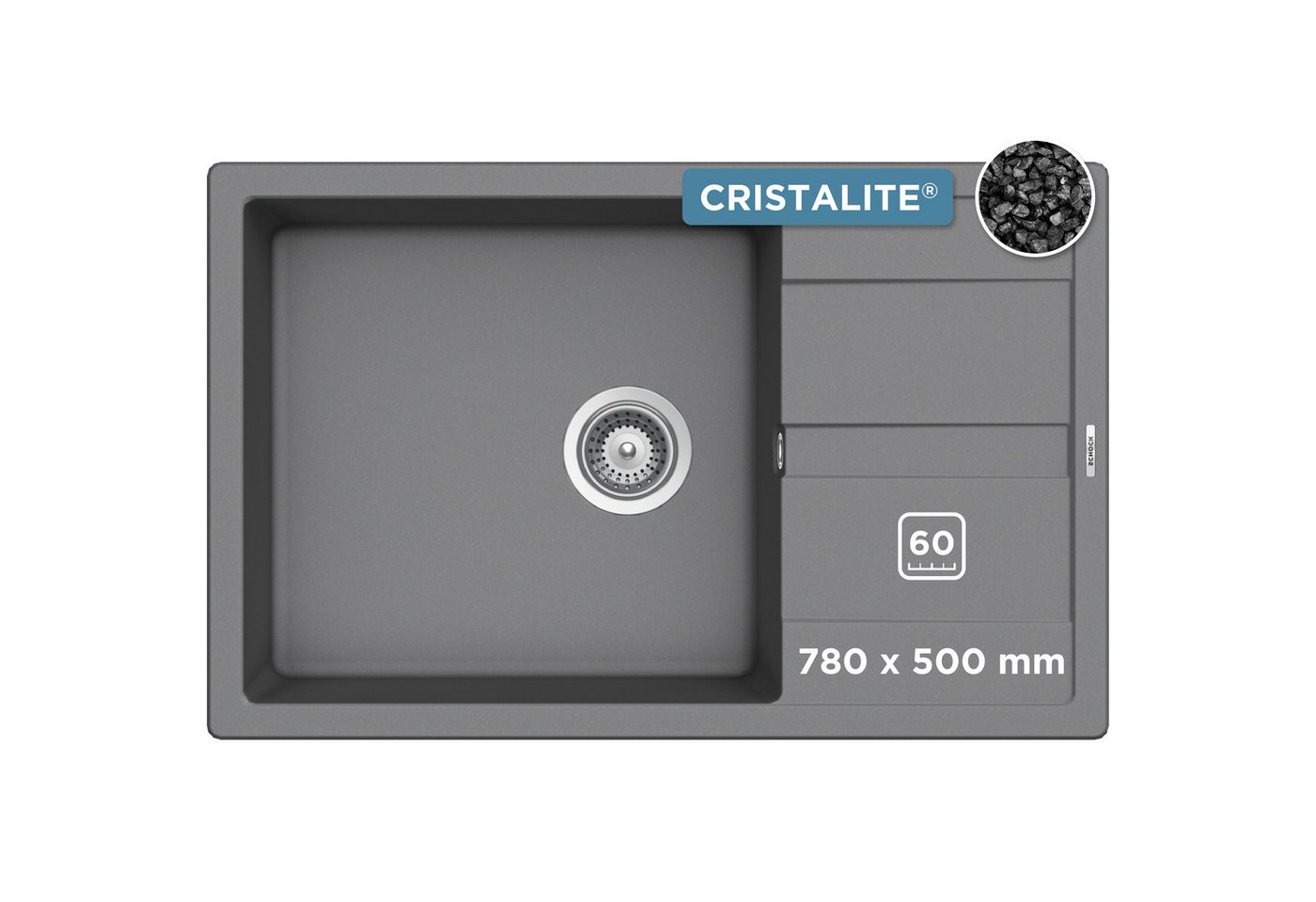 Schock Granitspüle Manhattan D-100LS, rechteckig, 78/50 cm Schock Granitspüle Manhattan D-100LS, rechteckig, 78/50 cm von Schock