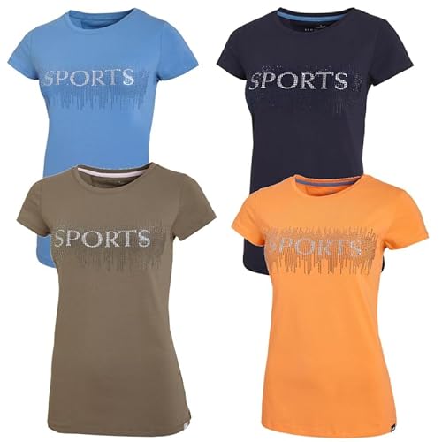 Schockemöhle Sports Damen Funktionsshirt, Damenshirt, T-Shirt SCH_Lena Größe S, Farbe Mandarine von Schockemöhle