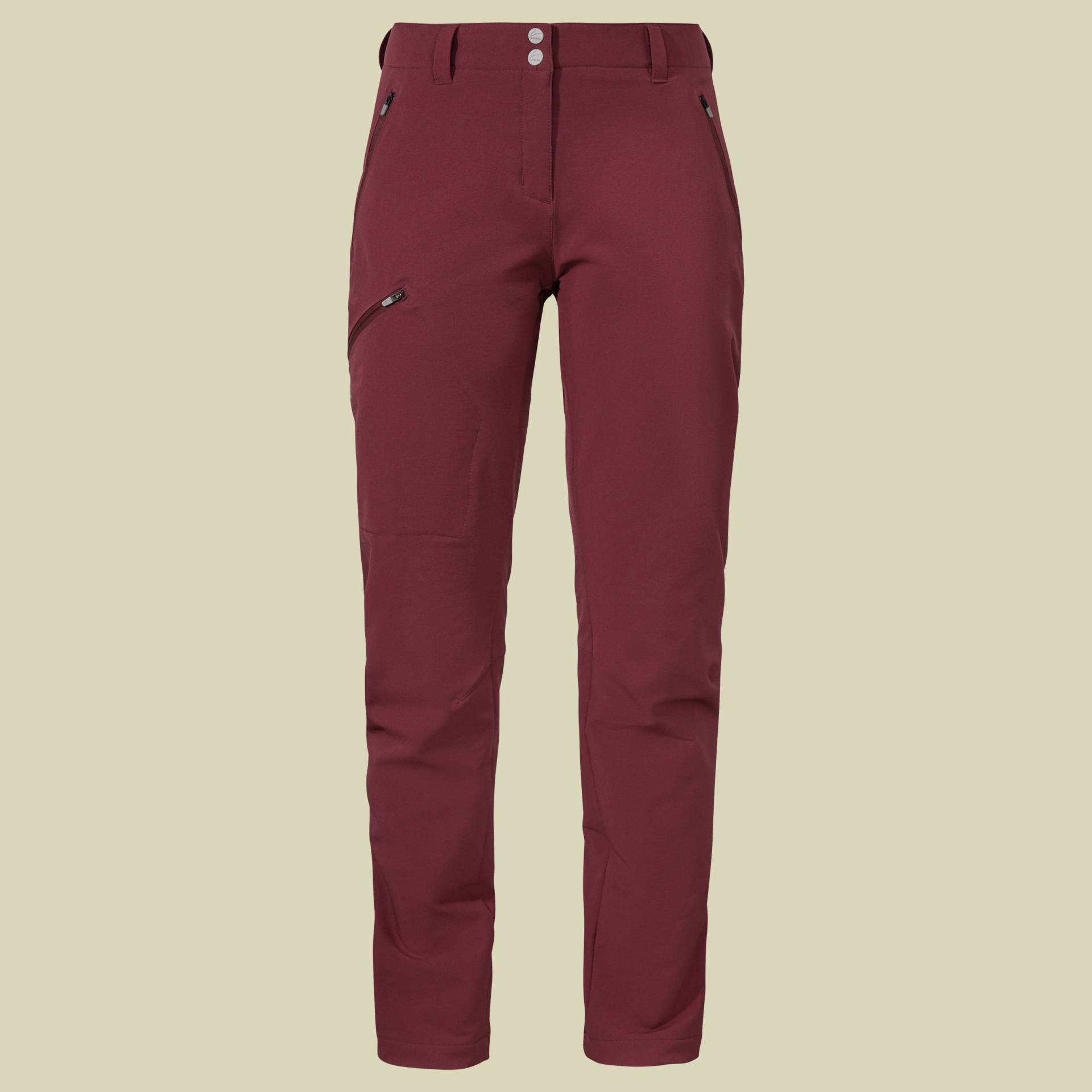 Pants Ascona Warm L Women Größe 42 Farbe dark burgundy von Schöffel