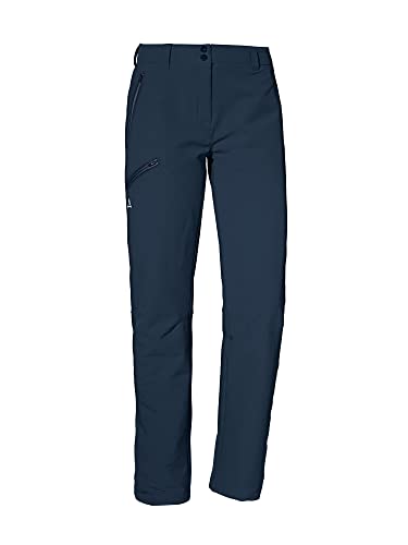 Schöffel Damen Pants Ascona Warm L, warme Wanderhose mit 4 Wege-Stretch, wasserabweisende, atmungsaktive Thermohose, navy blazer, 44 von Schöffel