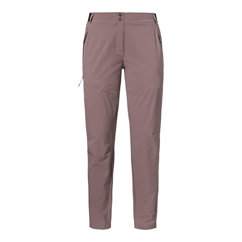 Schöffel Damen Pants Style Blaustein WMS, robuste und leichte Wanderhose aus recyceltem Material, leichte Hose mit 4-Wege-Stretch für maximale Bewegungsfreiheit, schnell trocknend, twilight mauve, 46 von Schöffel