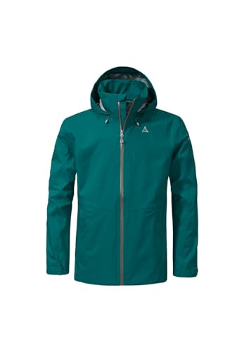 Schöffel Herren 2.5L Jacket Aiplspitz M, leichte Outdoor Jacke, wasserdicht & atmungsaktiv, Regenjacke aus 2,5-Lagen Venturi mit 2-Wege-Stretch und verstellbarer Kapuze von Schöffel