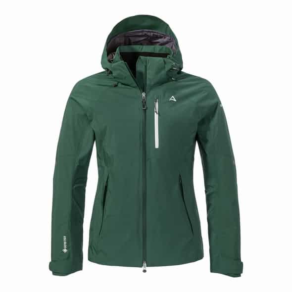 Schöffel 2L Jacke Gaschurn GORE-TEX ePE Damen Wanderjacke (Dunkelgrün 36 D) Wanderbekleidung von Schöffel