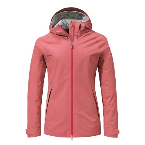 Schöffel Damen 2L Jacket Ankelspitz L, bequeme Outdoor Jacke, wasserdicht & atmungsaktiv, Regenjacke aus elastischem Venturi Material, praktische Innentasche, clasping rose, 34 von Schöffel