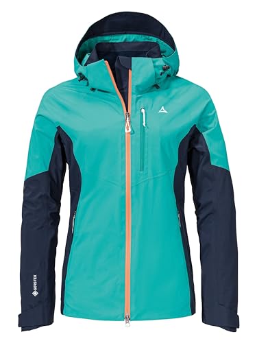 Schöffel Damen 2L Jacket Gaschurn L, Outdoorjacke mit wasserdichter, atmungsaktiver Membran, Winter Wanderjacke mit Unterarmbelüftung, Kapuze und Taschen, navy blazer, 38 von Schöffel