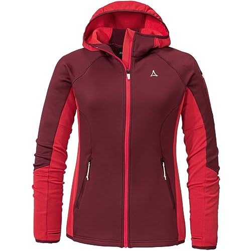 Schöffel Damen Fleece Hoody Lodron L Fleecejacke, Dark Burgundy, 38 von Schöffel