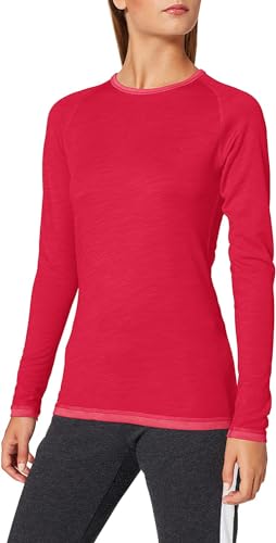 Schöffel Damen Merino Sport Shirt 1/1 Arm W, temperaturregulierendes Langarmshirt, atmungsaktives Funktionsunterwäsche-Shirt in Wollqualität, rasberry s, L von Schöffel