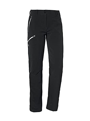 Schöffel Damen Pants Ascona Warm L, warme Wanderhose mit 4 Wege-Stretch, wasserabweisende, atmungsaktive Thermohose, black, 22 von Schöffel