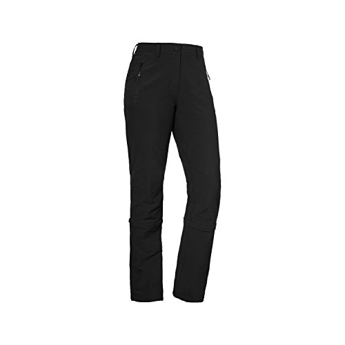 Schöffel Damen Pants Engadin Zip Off bequeme und elastische Damen Hose mit Zip-Off Funktion, kühlende und schnell trocknende Outdoor Hose für Frauen, schwarz (Black), 17 von adidas