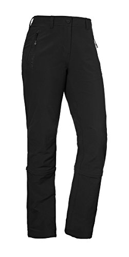 Schöffel Damen Pants Engadin Zip Off Hose, schwarz (Black), 22 von adidas