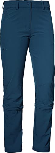 Schöffel Damen Pants Engadin1 Zip Off, elastische Damen Hose mit Zip-Off Funktion, kühlende und schnell trocknende Outdoor Hose für Frauen, dress blues, 18 von Schöffel