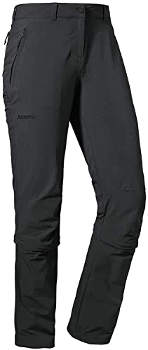 Schöffel Damen Pants Engadin1 Zip Off bequeme und elastische Damen Hose mit Zip-Off Funktion, kühlende und schnell trocknende Outdoor Hose für Frauen, Asphalt, 25 von Schöffel